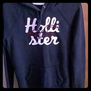 Dark blue hollister hoodie